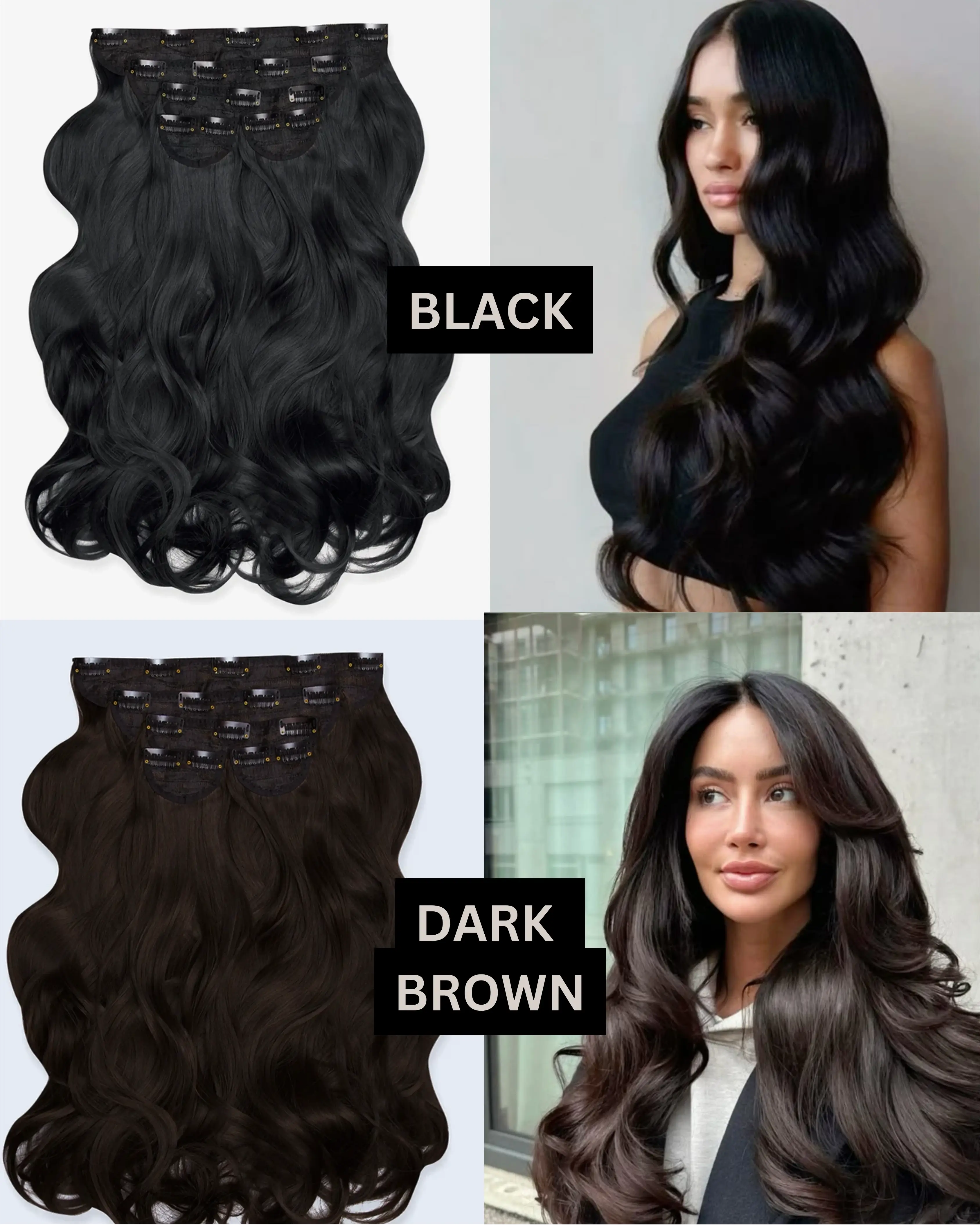 22" 5 Piece CurlyClip In Hair Extensions