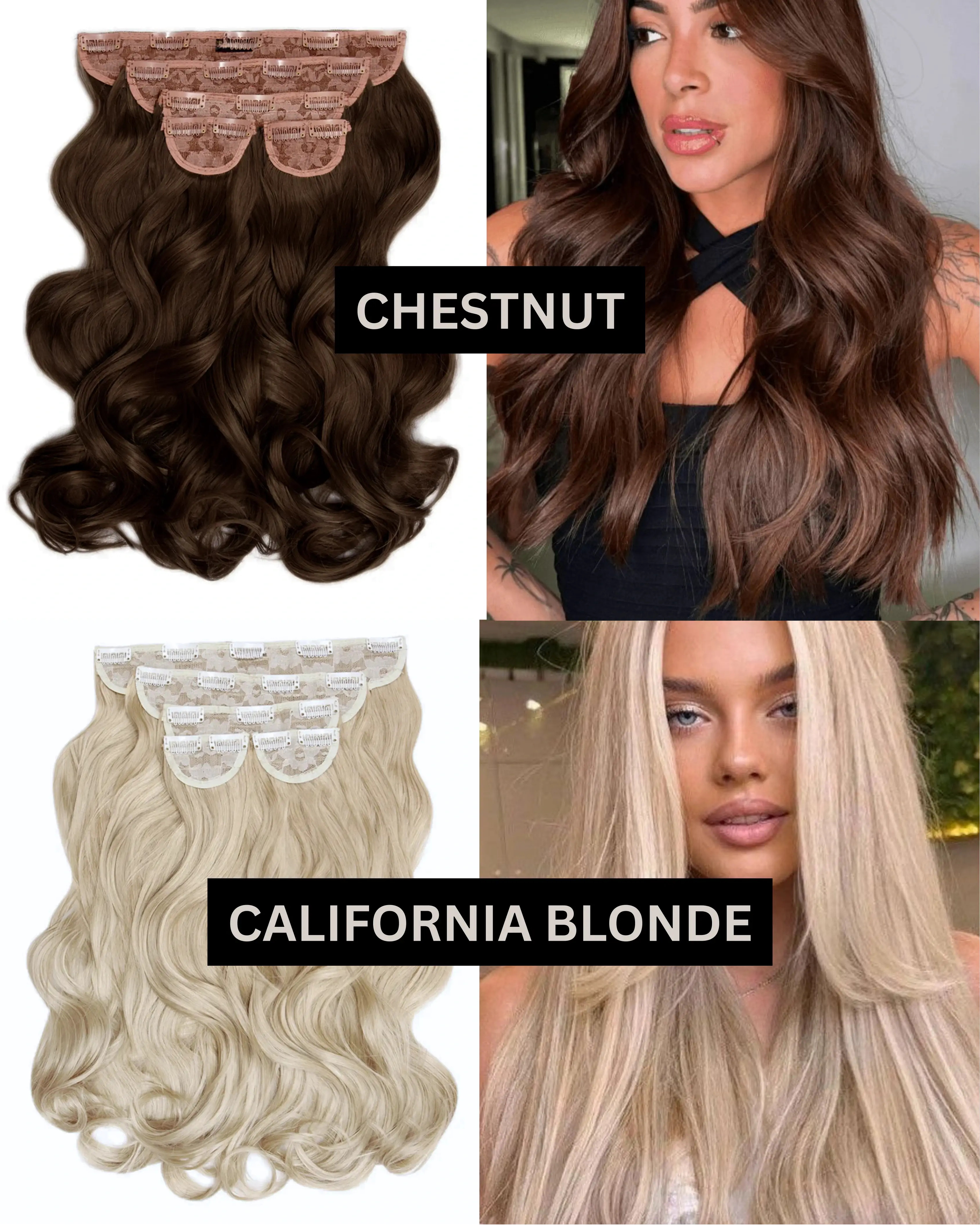 22" 5 Piece CurlyClip In Hair Extensions