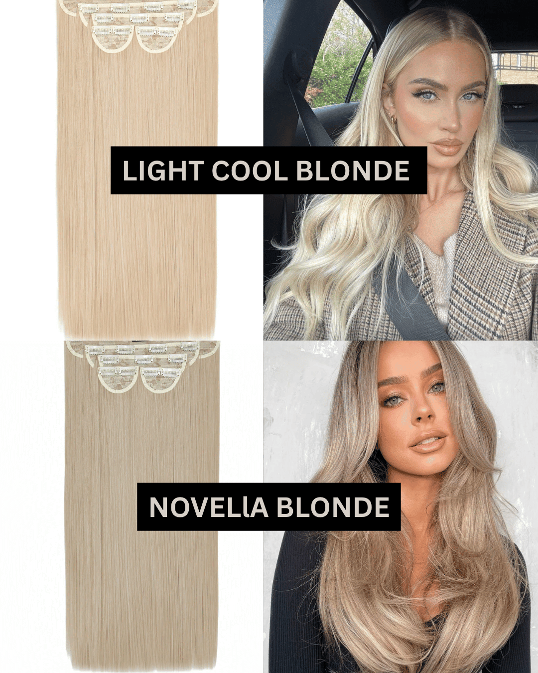 22" 5 Piece Straight Clip In Hair Extensions