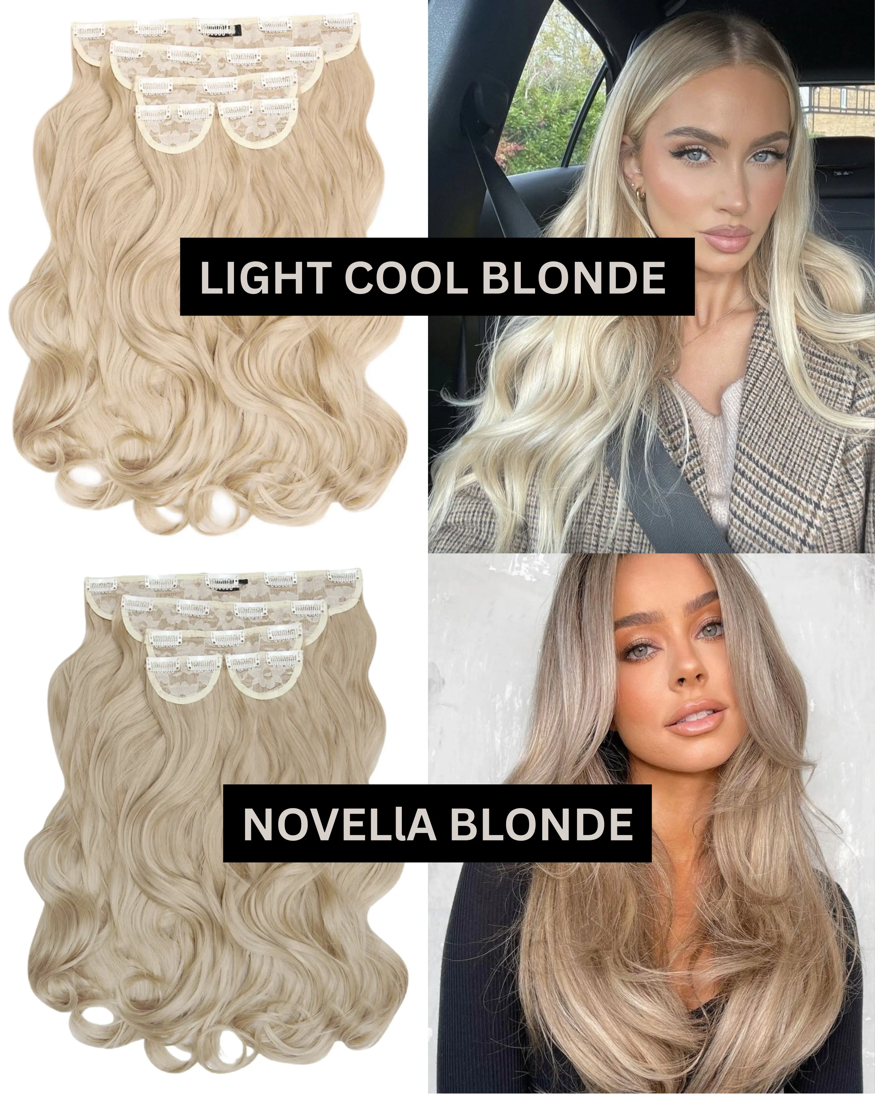 22" 5 Piece CurlyClip In Hair Extensions