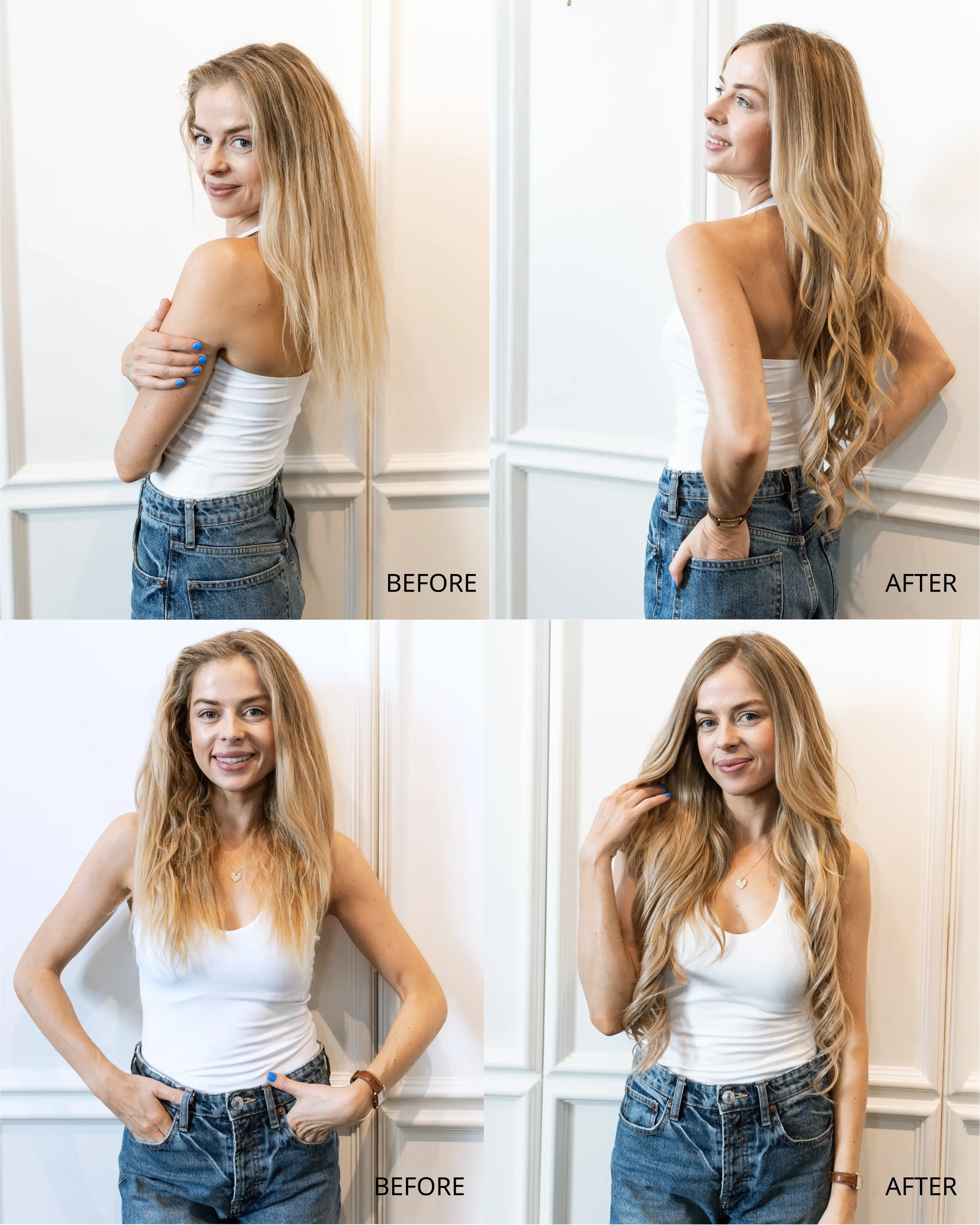 22" 5 Piece CurlyClip In Hair Extensions