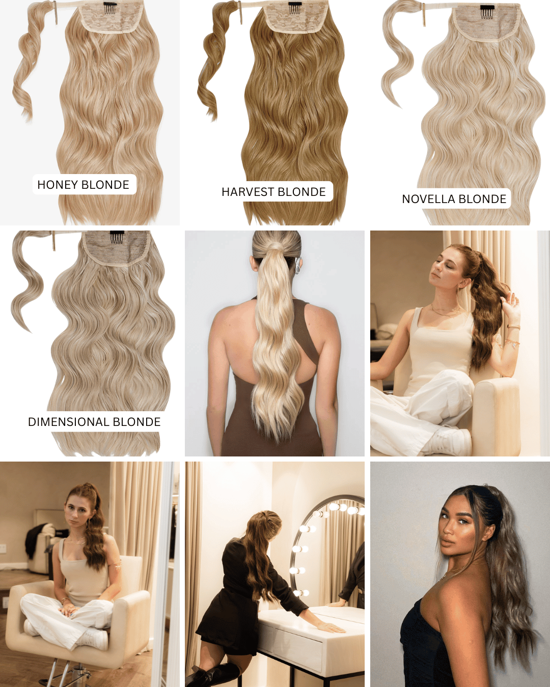 20-22" Brushed out wave Ponytail